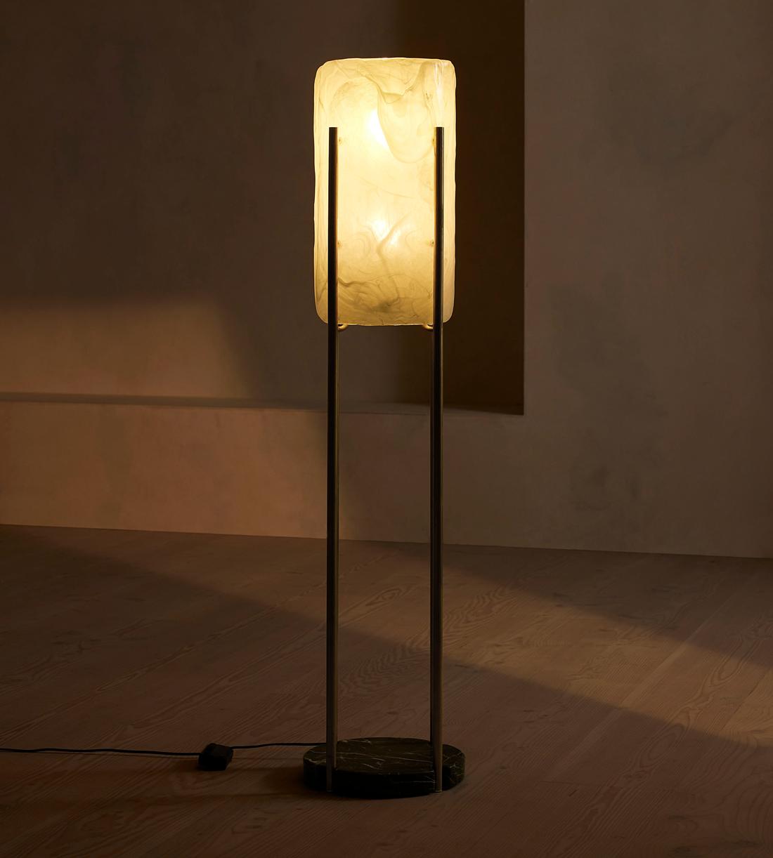 Lea Glass Floor Lamp 63-Inchh
