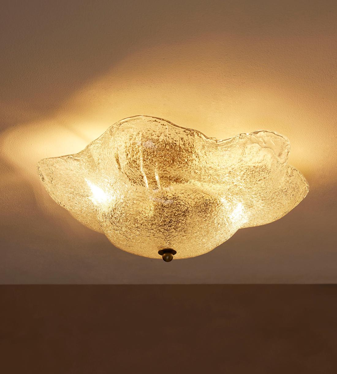 Flavia Glass Flush Light 16-Inchw
