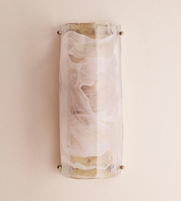 Emmanuel Glass Wall Light 17-Inchh