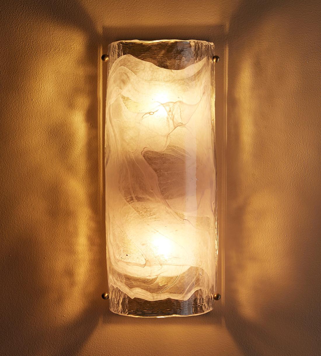 Emmanuel Glass Wall Light 17-Inchh