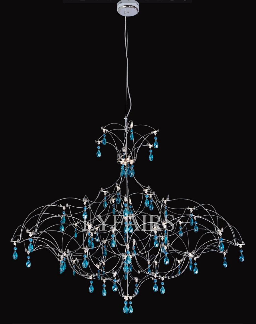 Modern Art Design Dreamcatcher-Inspired Firefly Coloful Crystal Chandelier