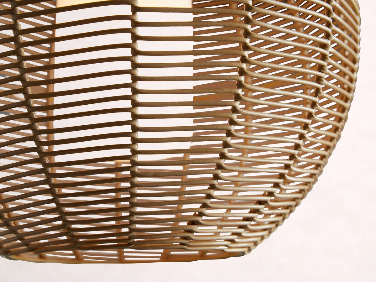 Cohen Globe Wicker Outdoor Pendant 20-Inch