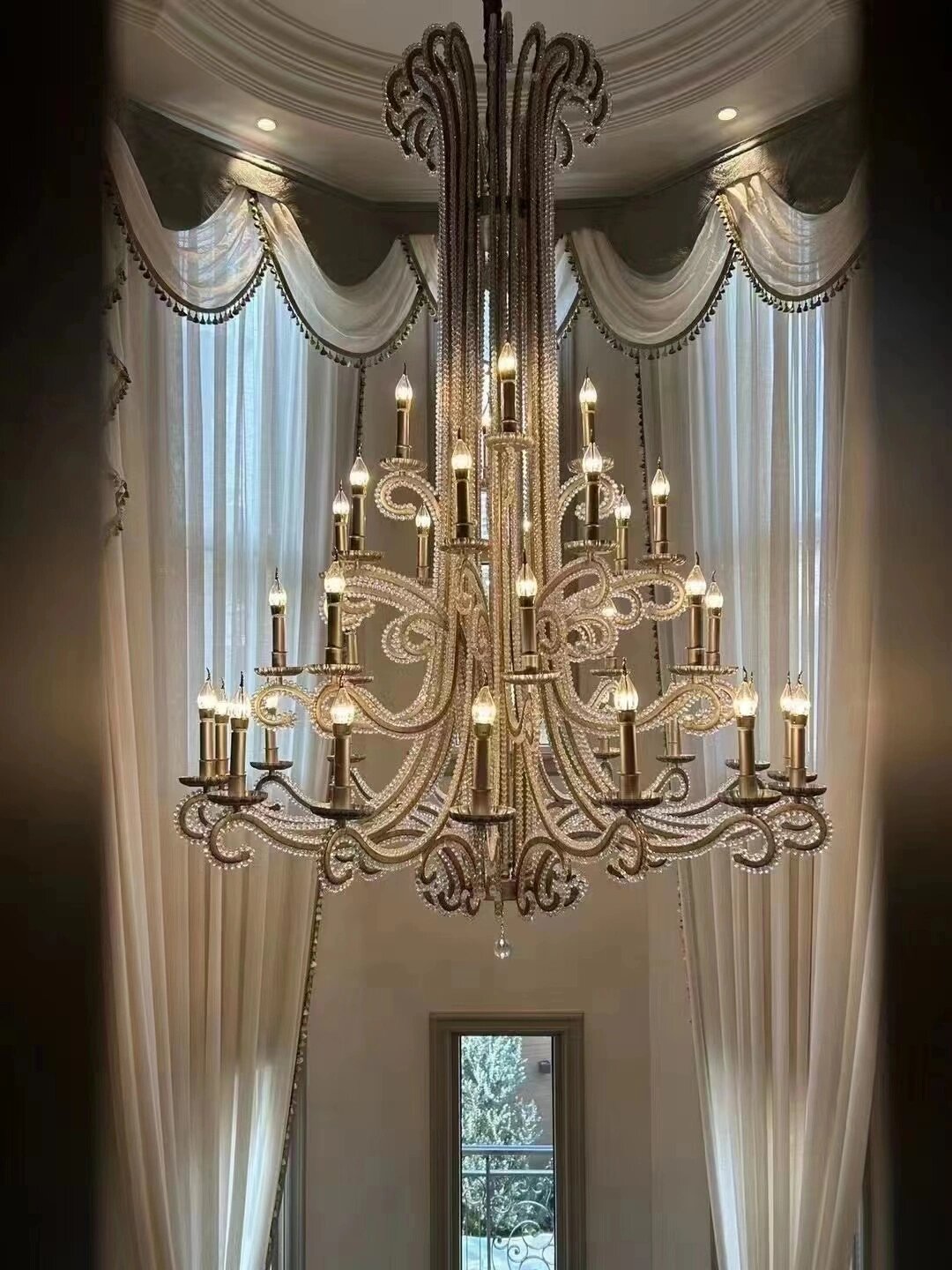 Vintage Octopus Tentacle Crystal Chandelier with K9 Crystal and Metal Finish for Living Room