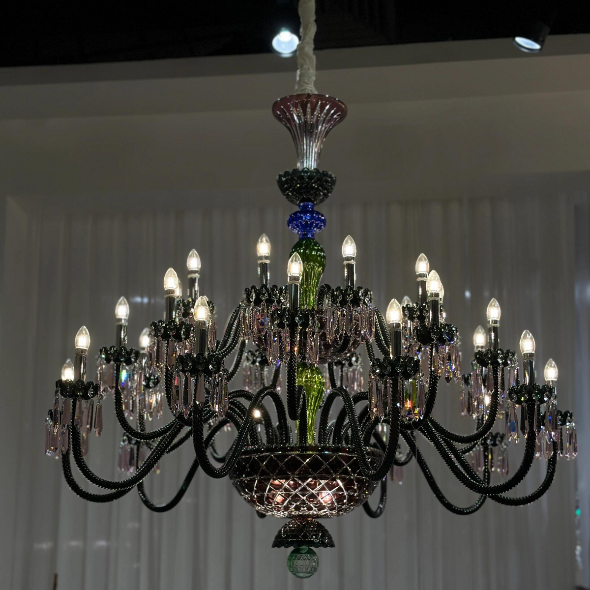 Luxury Empire Colorful Crystal Chandelier for Living Room / bedroom / entryway / hotel / restaurant