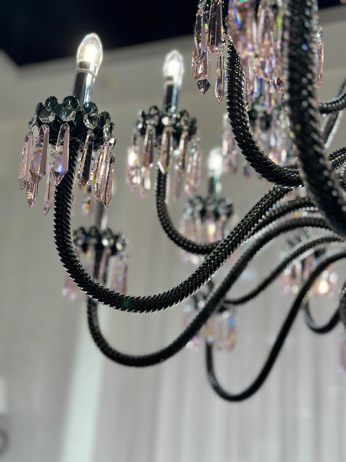 Luxury Empire Colorful Crystal Chandelier for Living Room / bedroom / entryway / hotel / restaurant