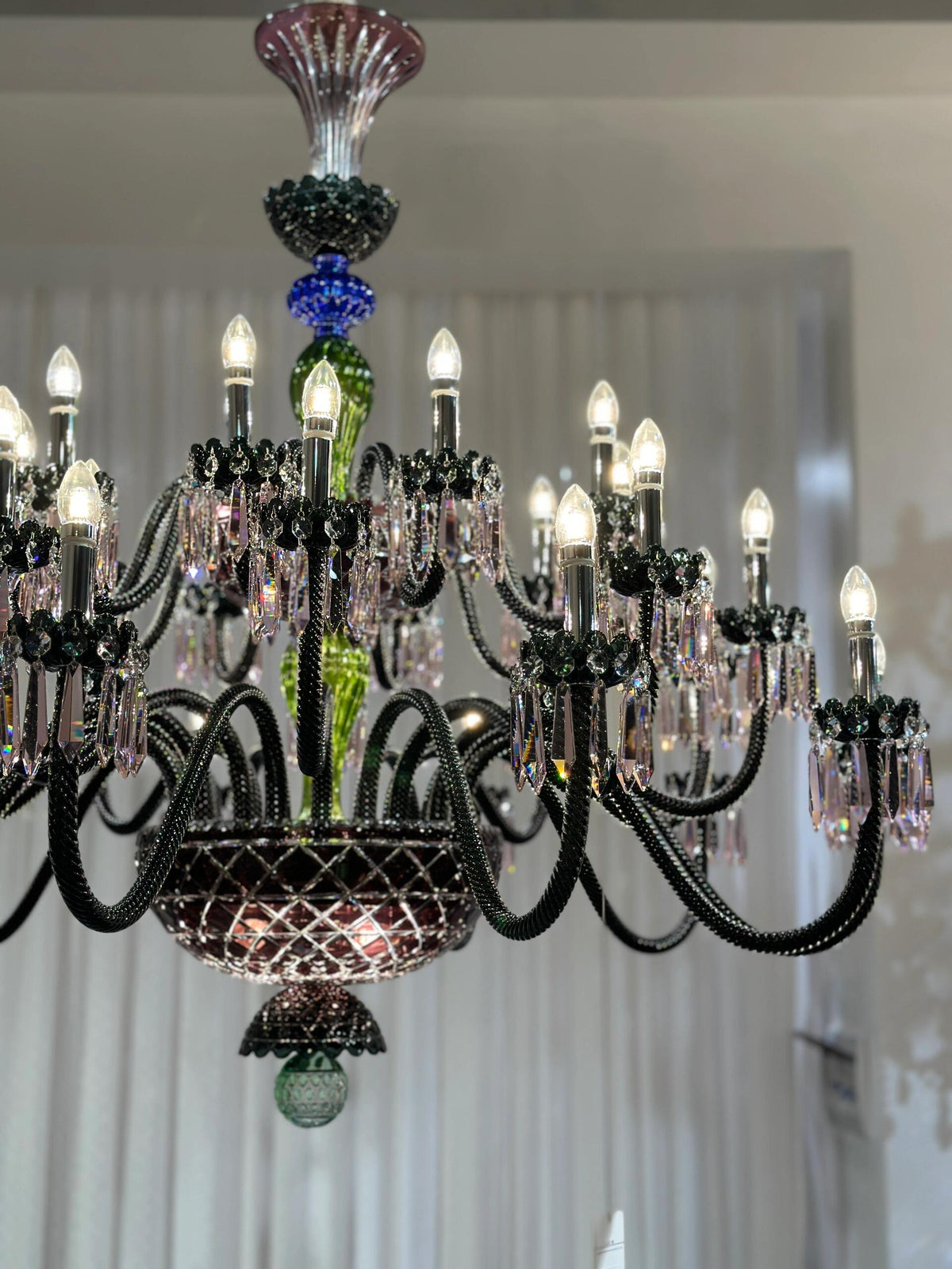 Luxury Empire Colorful Crystal Chandelier for Living Room / bedroom / entryway / hotel / restaurant