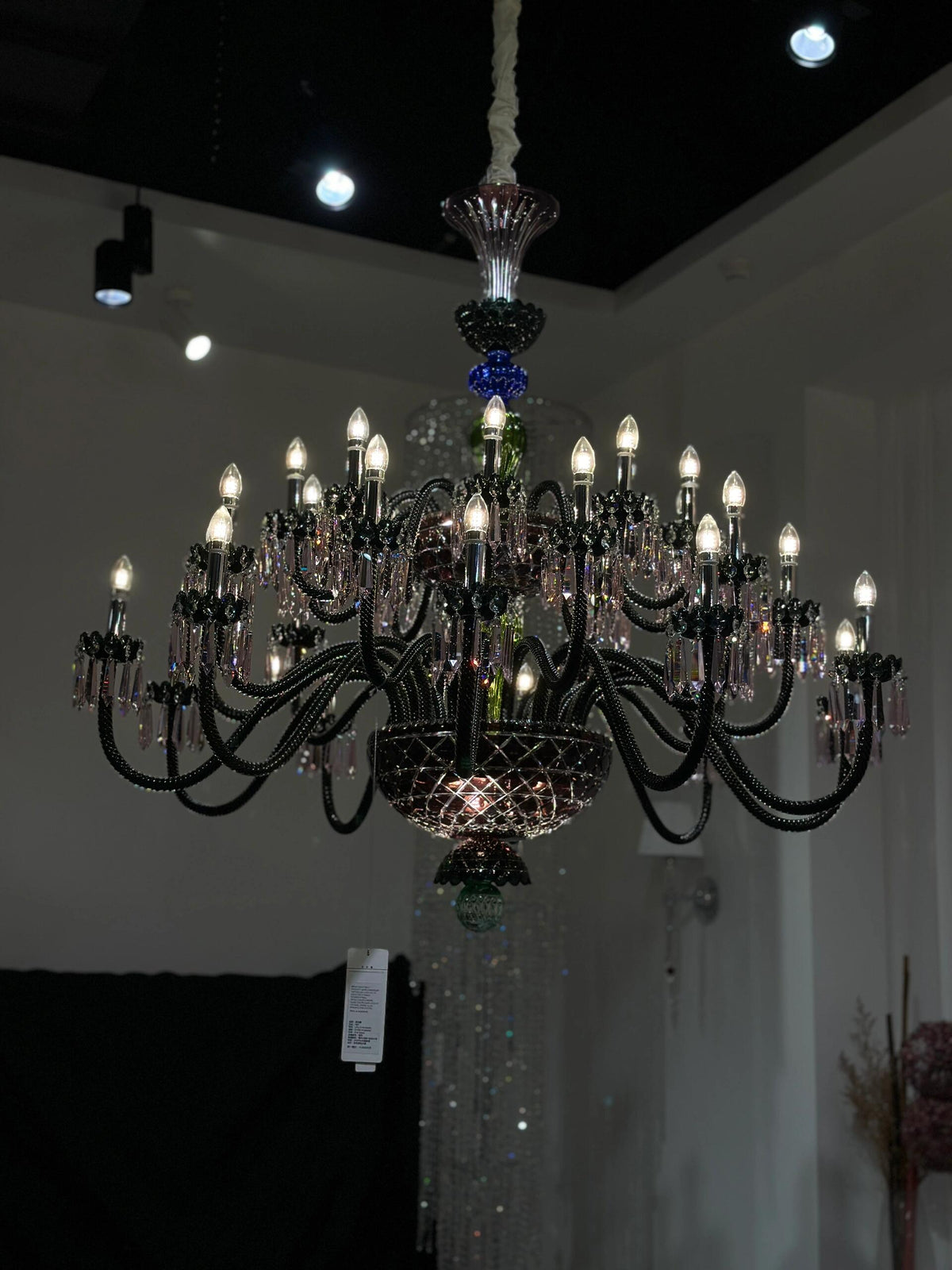 Luxury Empire Colorful Crystal Chandelier for Living Room / bedroom / entryway / hotel / restaurant