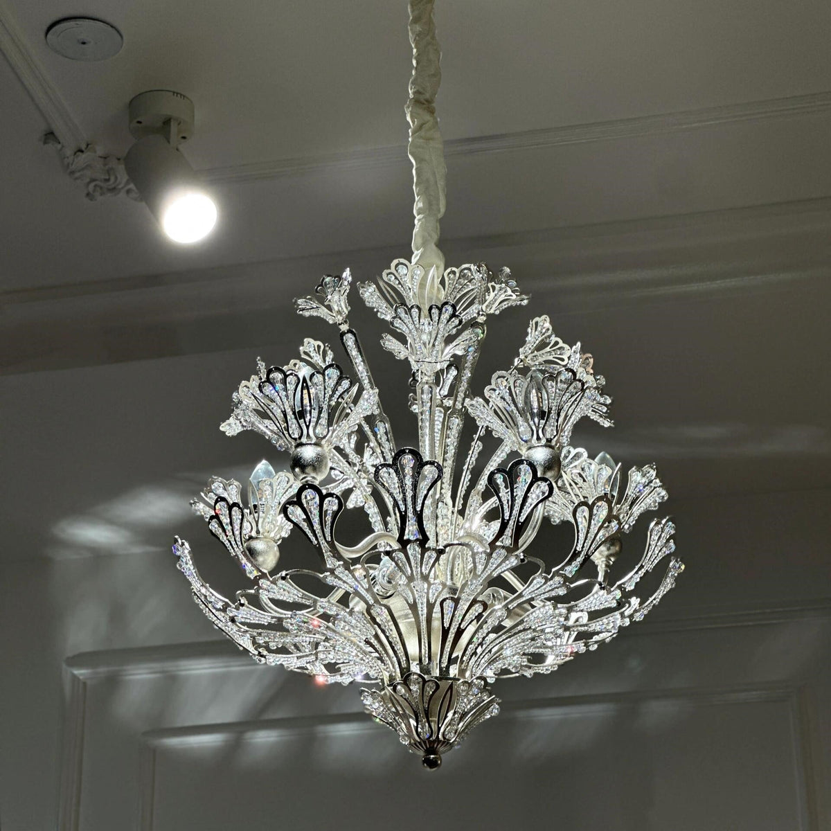 French Style Floral Crystal Chandelier