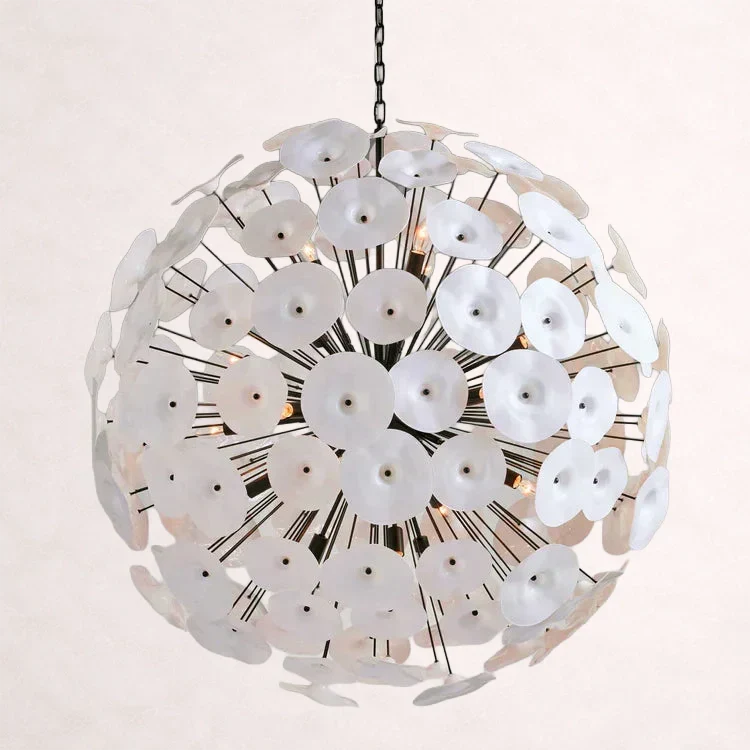Lily Round Chandelier in Black