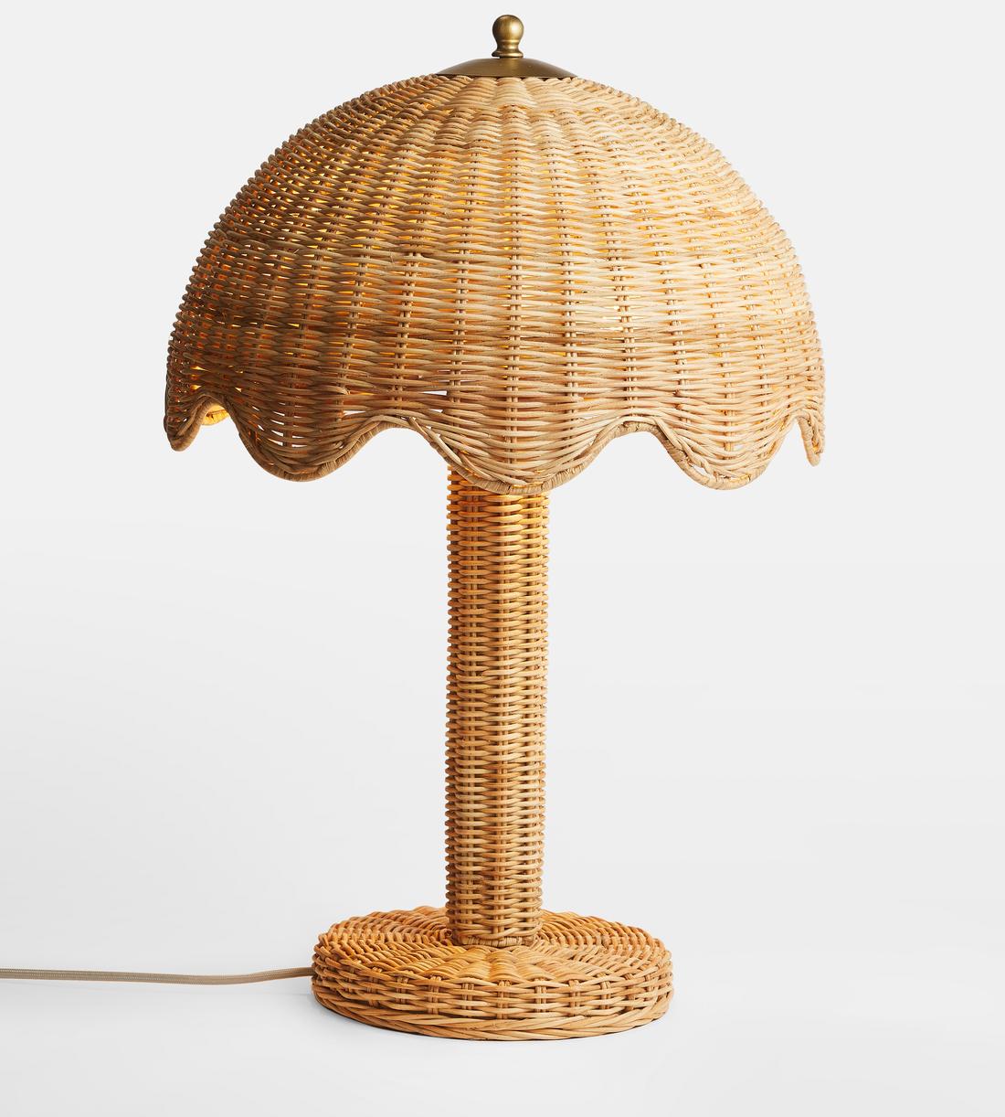 Rattan Dome Table Lamp - Erhaus product image 1