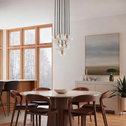 Boule De Cristal Clear/ Smoke Glass Round Cluster Chandelier 14", 19", 24", 30", 40"