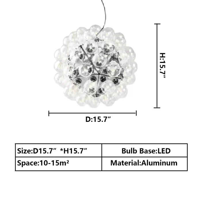 Italian Designer Creative Glass Ball Chandelier Scandinavian Dandelion Hallway / entryway / staircase Light