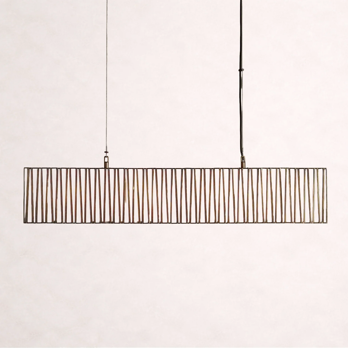 Art Glass Jeunet Rectangular Chandelier