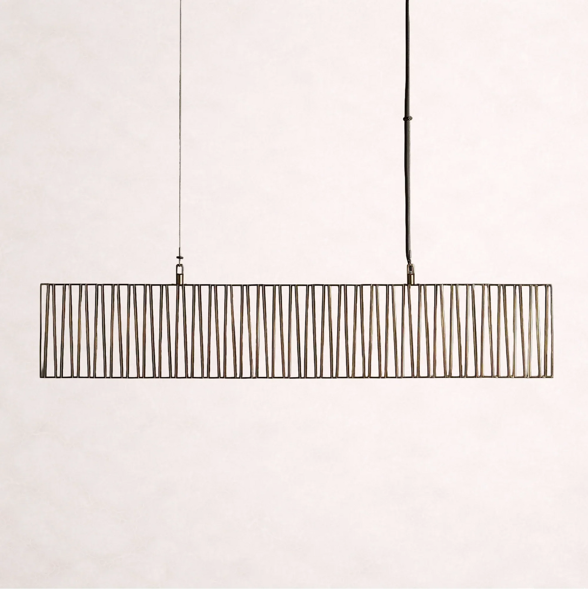 Art Glass Jeunet Rectangular Chandelier