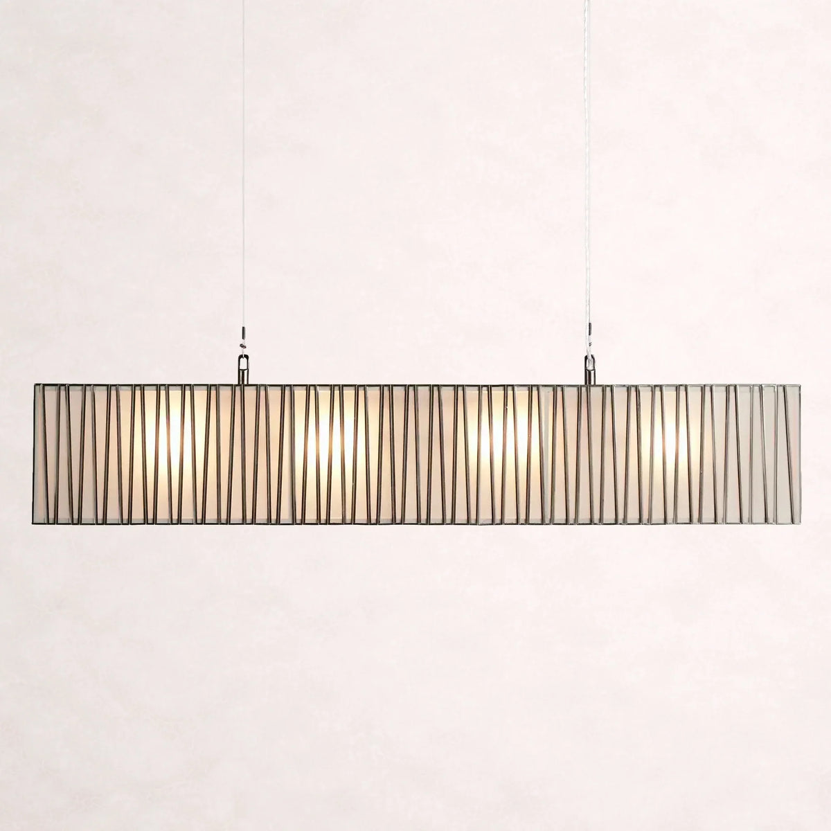 Art Glass Jeunet Rectangular Chandelier