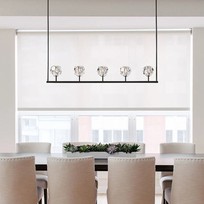 Boule De Cristal Clear Glass Linear Chandelier 48", 60"