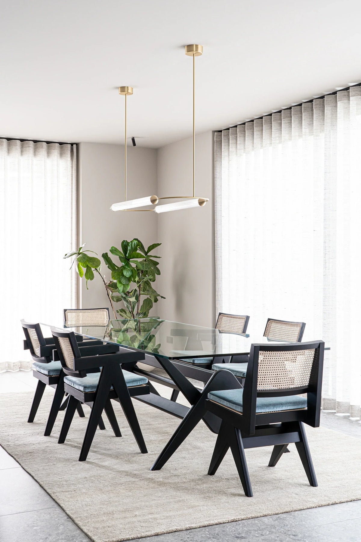 Minimalism Brass Ellipse LED Chandelier Horizontal Design for Kitchen Island and Dining Room