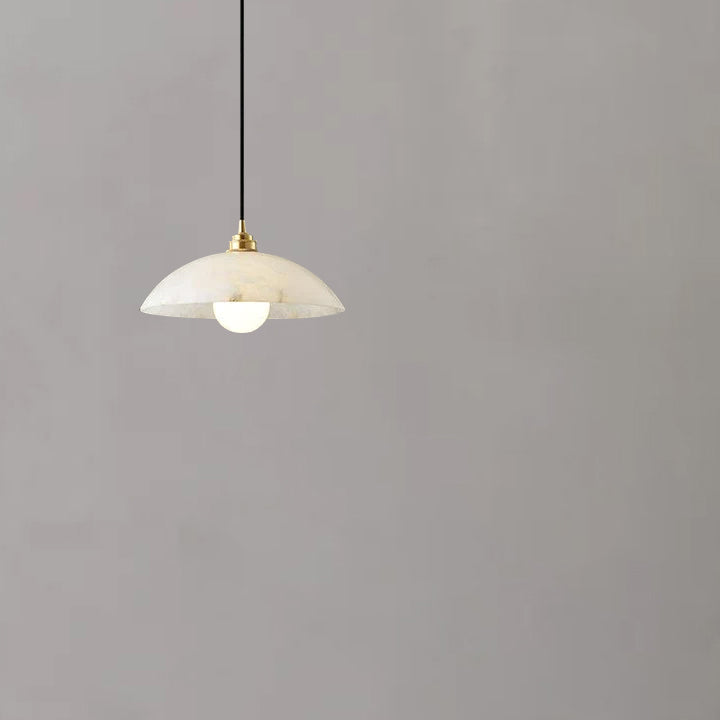 Alabaster Dome Pendant Light, Hanging Light for Living Room