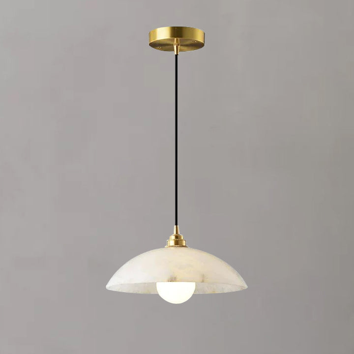 Alabaster Dome Pendant Light, Hanging Light for Living Room