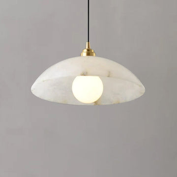 Alabaster Dome Pendant Light, Hanging Light for Living Room