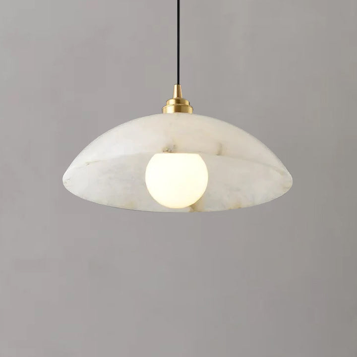 Alabaster Dome Pendant Light, Hanging Light for Living Room