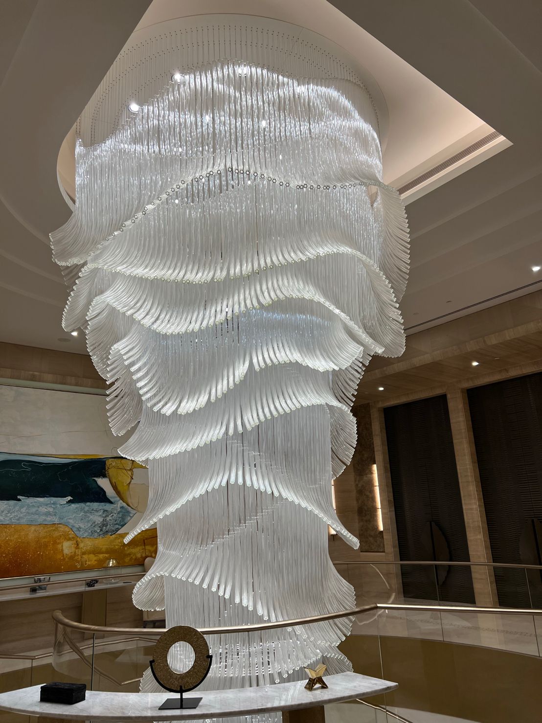 Luxury Palm Tree Glass Rods Chandelier for Hotel / restaurant / villa / staircase