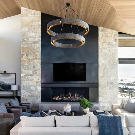 Veuvery Two-Tier Round Chandelier D 60"
