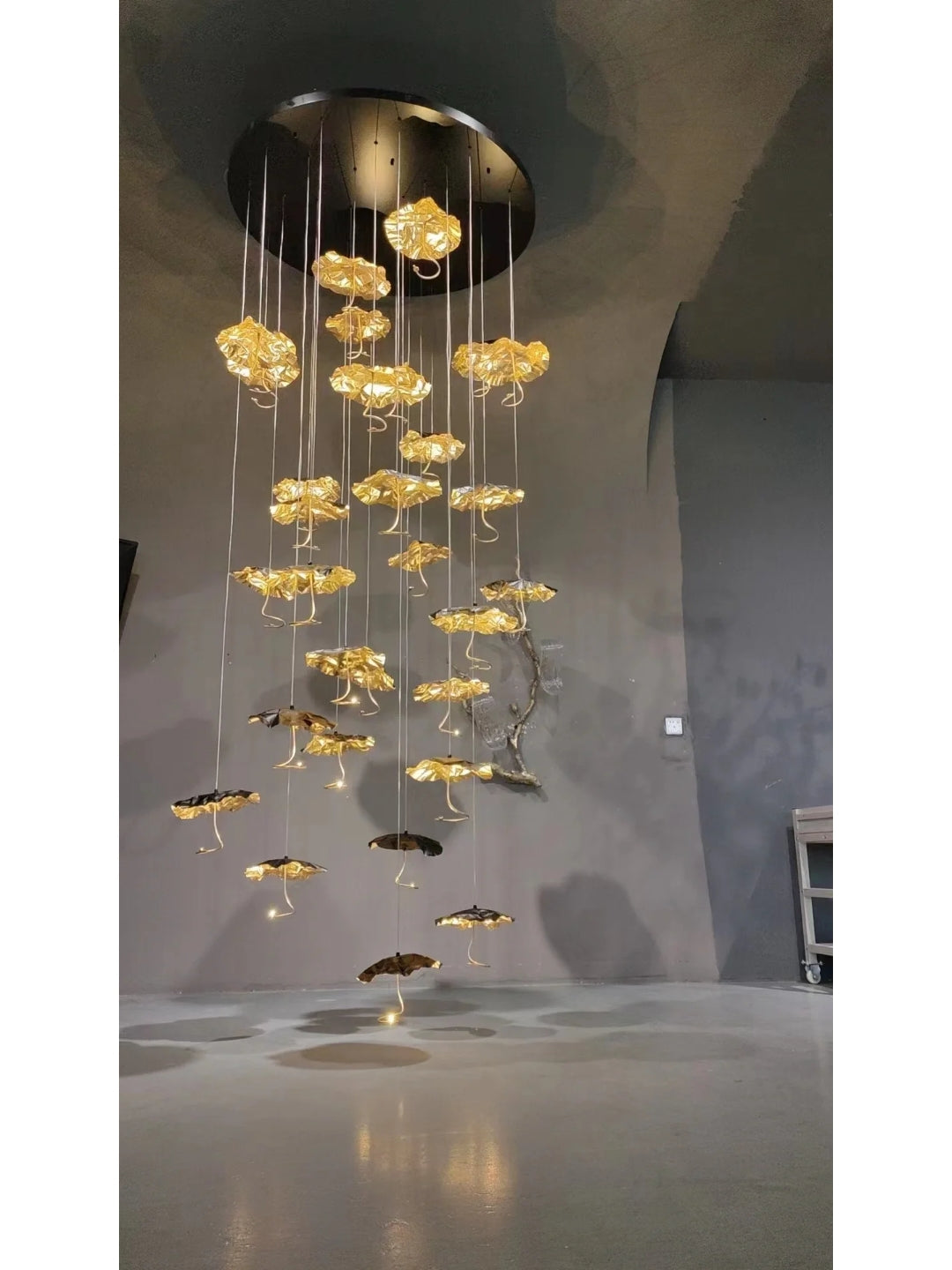 Nordic Art Lotus Leaves Shape Pendant Chandelier for Dining Room / stairs / foyer