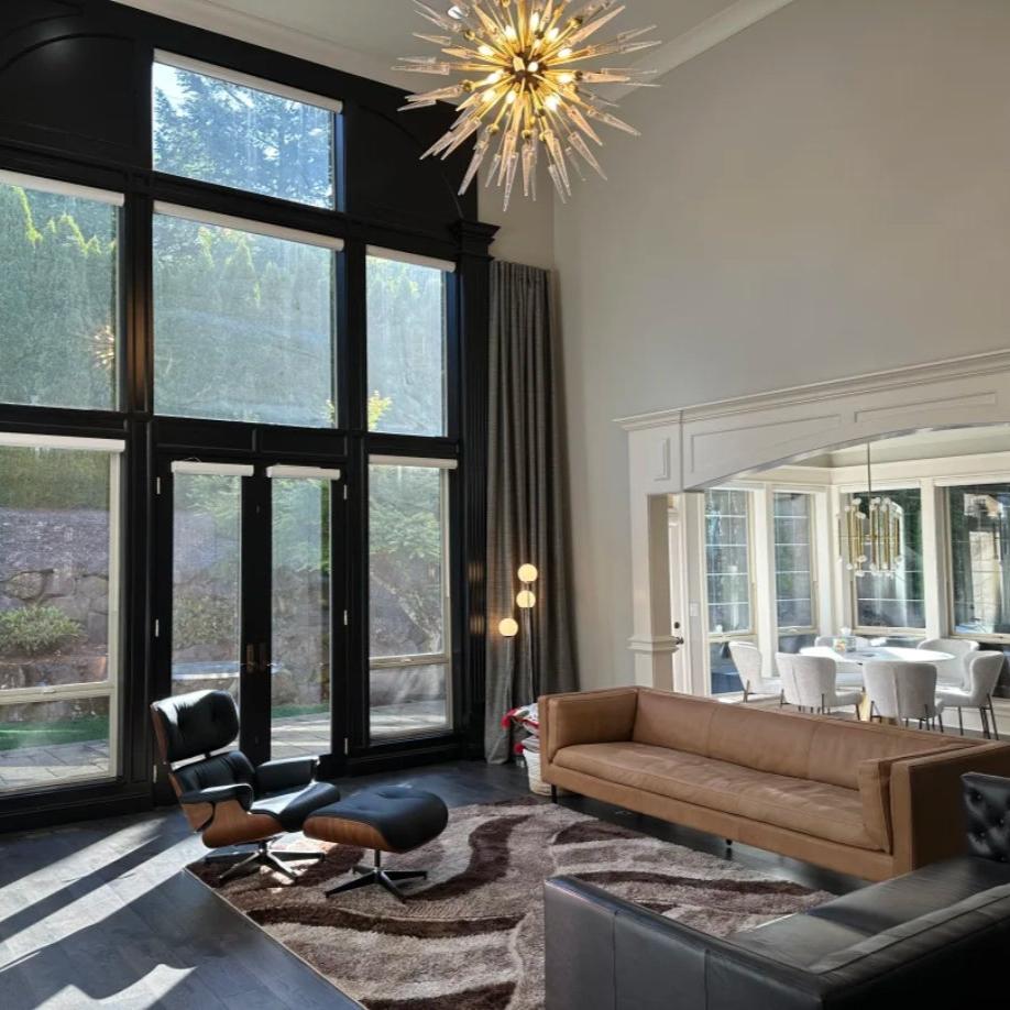 Modern Sputnik Sphere Crystal Chandelier for Low-Ceiling