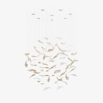 Galaxy Nectar Leaves Meteor Shower Crystal Spiral Chandelier