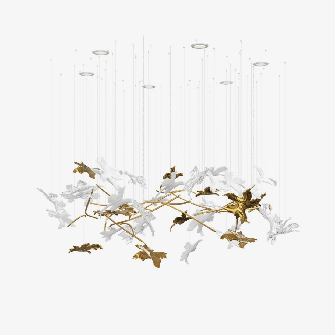 Vine Meteor Shower Crystal Spiral Chandelier