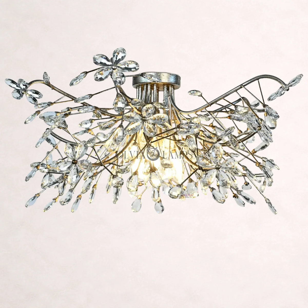 Crystal Flowers Fiore Flushmount 32''