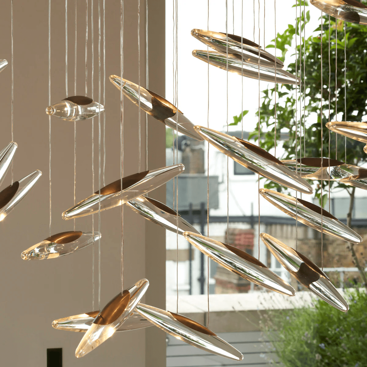 Moonlight Whispers Crystal Spiral Chandelier