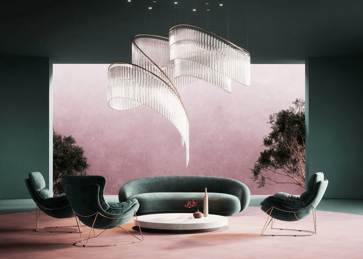 Rivella Cascade Fringe Crystal Chandelier