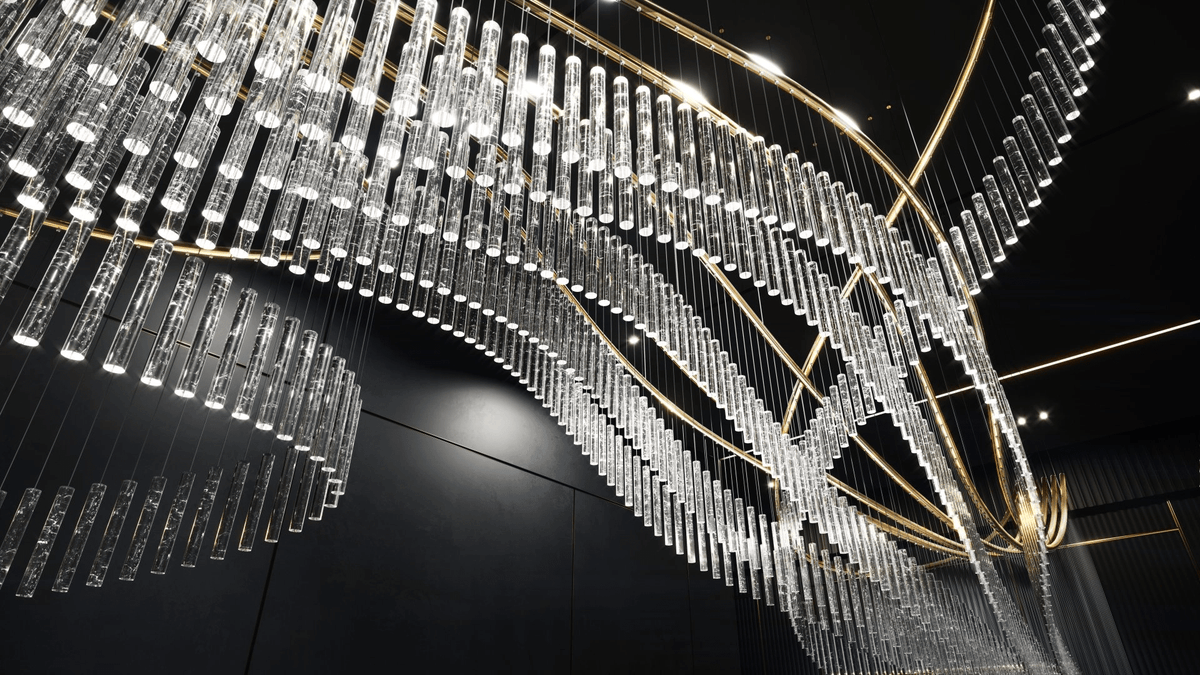 Rivella Cascade Fringe Crystal Chandelier