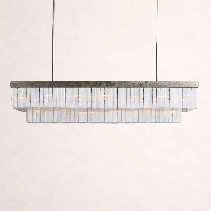 Cameron Rectangular Alabaster Chandelier
