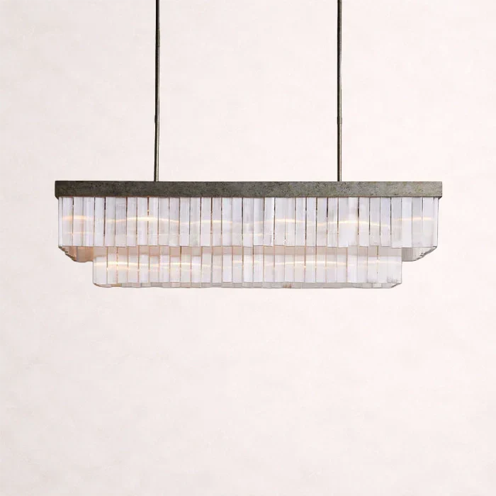 Cameron Rectangular Alabaster Chandelier