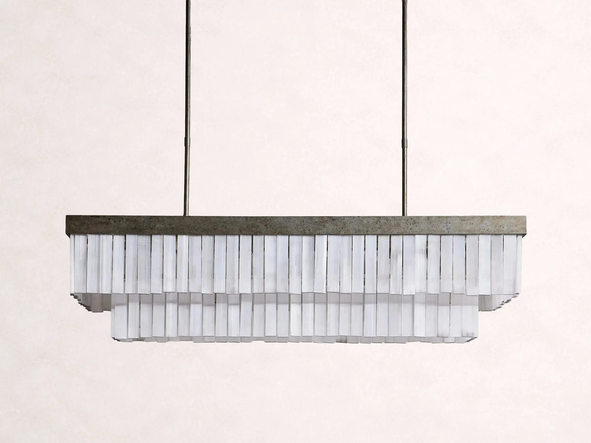 Cameron Rectangular Alabaster Chandelier