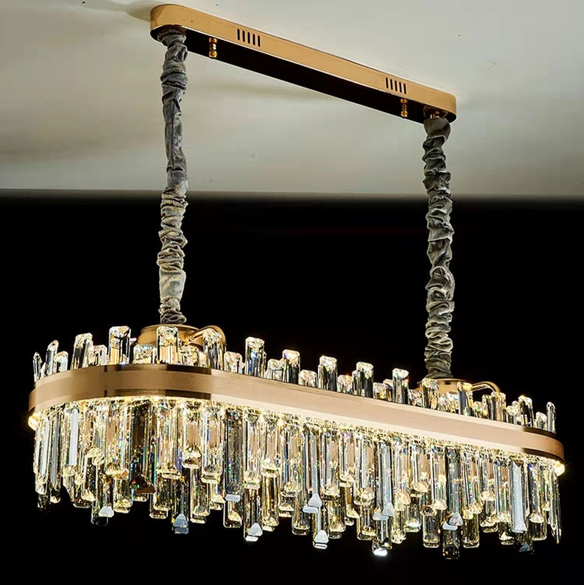 Modern Round / rectangular Crystal Chandelier Collection for Living Room / hallway / dining / bedroom