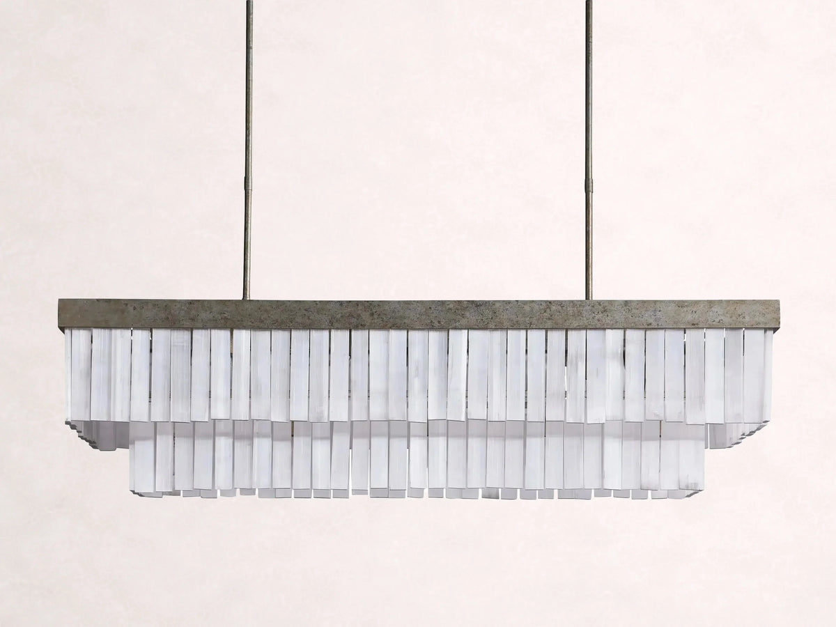 Cameron Rectangular Alabaster Chandelier