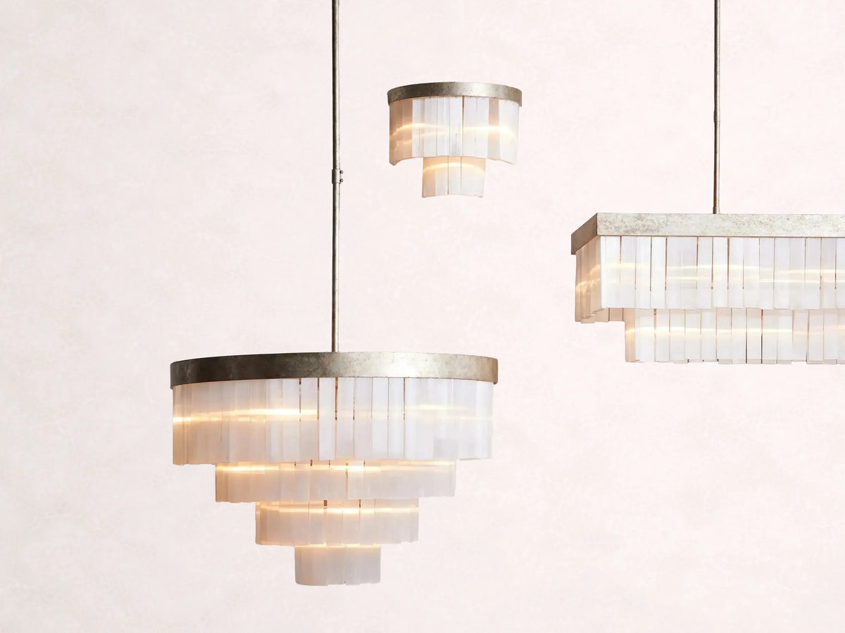 Cameron Rectangular Alabaster Chandelier