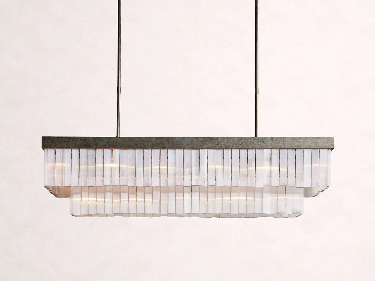 Cameron Rectangular Alabaster Chandelier