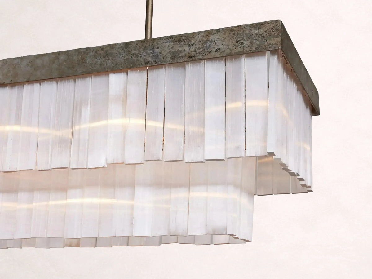 Cameron Rectangular Alabaster Chandelier