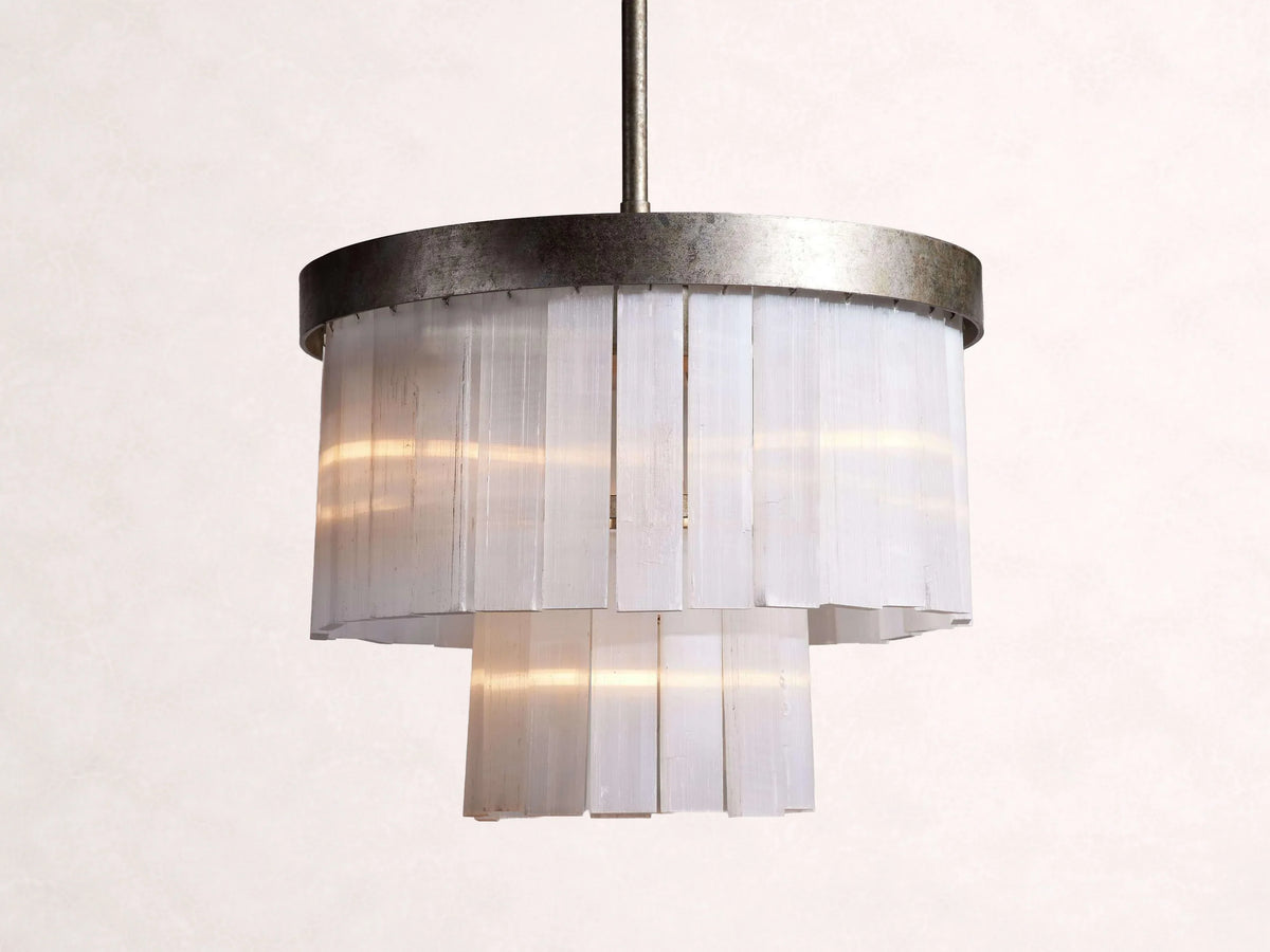 Cameron 2 Tier Selenite Chandelier