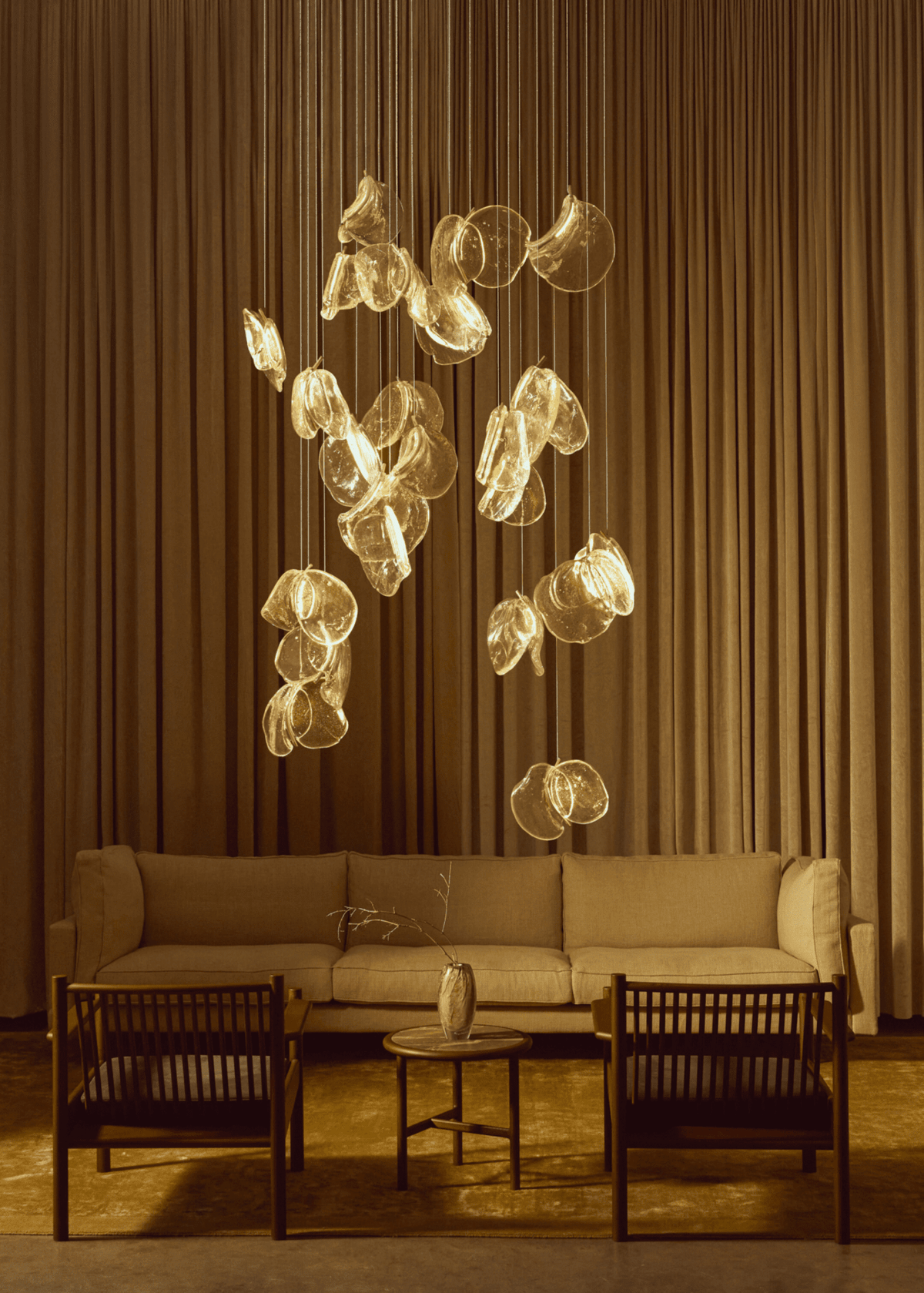 Luminous Glass Petals Pendant Lamp