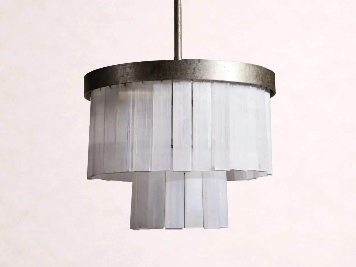 Cameron 2 Tier Selenite Chandelier