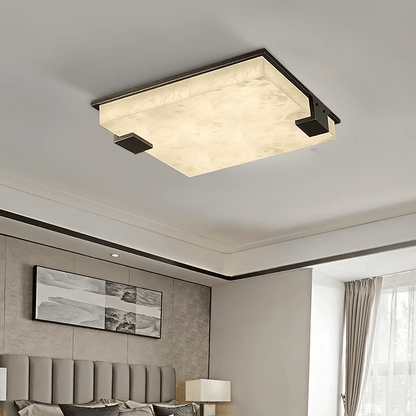 Square Alabaster Ceiling Lamp - Vakkerlight