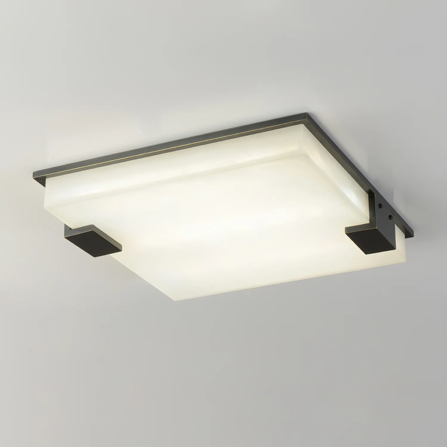 Square Alabaster Ceiling Lamp - Vakkerlight