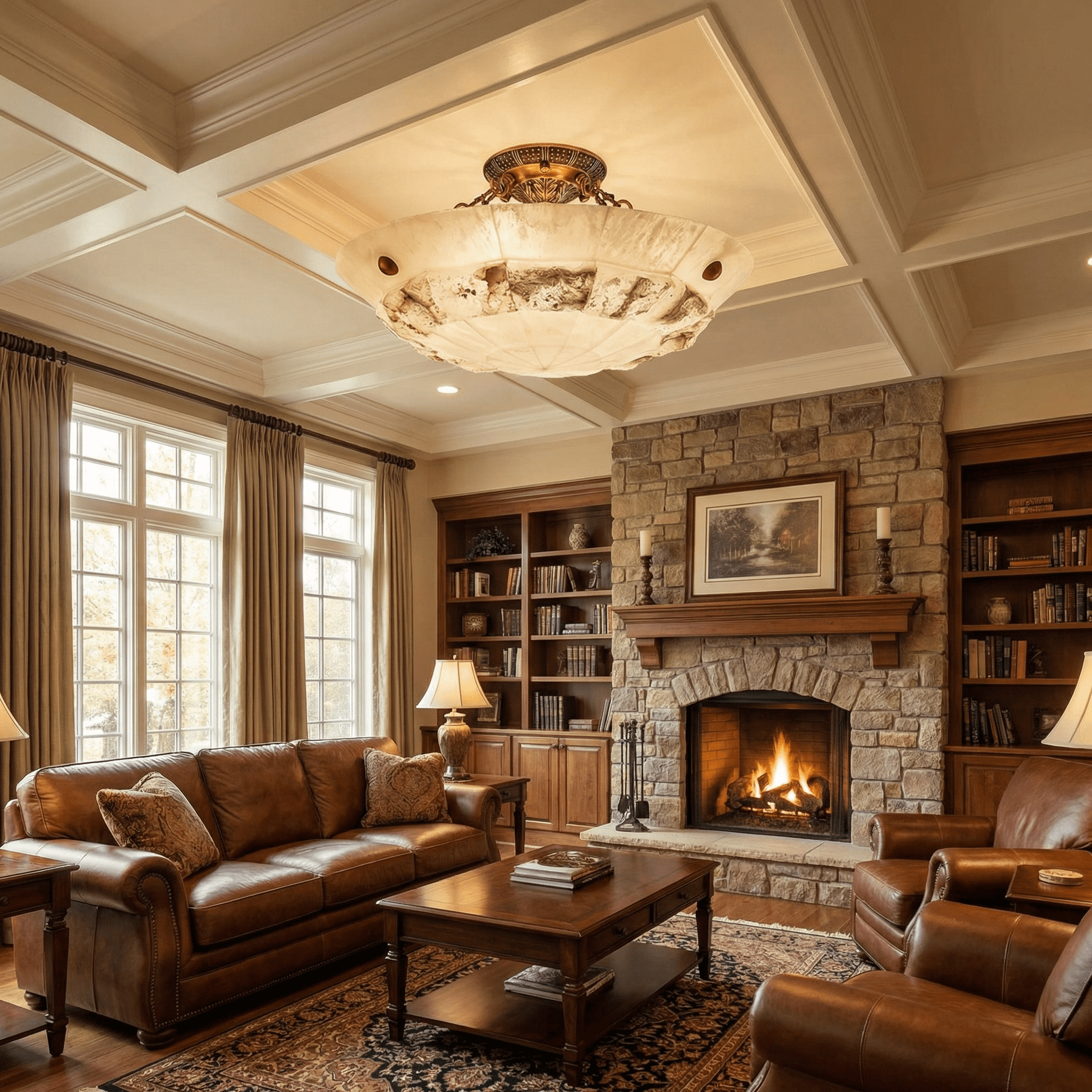 Aureon Alabaster Ceiling Light - Vakkerlight