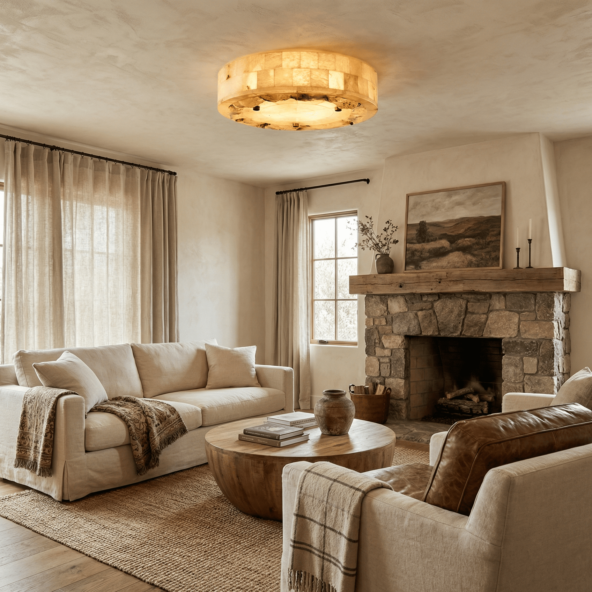 Luriel Alabaster Ceiling Light - Vakkerlight
